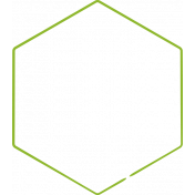 XY Doodle- Lime Hexagon Large 2