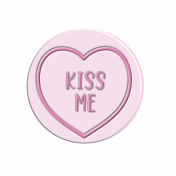 Lovehearts Kiss Me pink