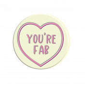 Lovehearts You're Fab yellow