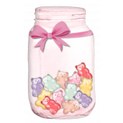 Mason Jar With Teddy Candies