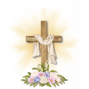 Easter Cross with Flowers