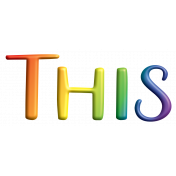 Rainbow 3D Word Art- This 2