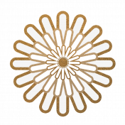 Flower – White with gold