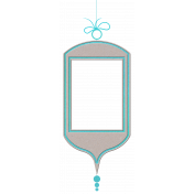 Frame – Christmas rectangle bauble in turquoise