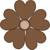 Pi Day Brown Flower