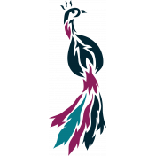 Tribal-Inspired Peacock, Back