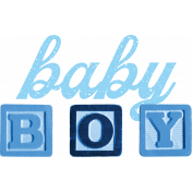 Wordart Baby Boy Blocks