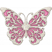 Pink and Glittery Butterfly