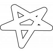 Star Outlined White- Symbols