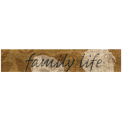 Shabby Vintage #1 Word Label Family Life