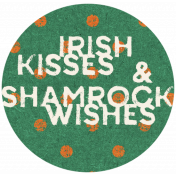 Ireland Word Label Irish Kisses