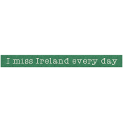 Ireland Word Label Miss Ireland