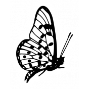Shabby Vintage #3 Butterfly Sticker 08