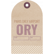 Paris, France Ephemera Kit Luggage Tag 03