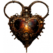 Steampunk Ephemera Kit Metal Heart 4