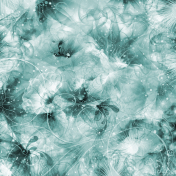 Flowers and Flairs Teal Background Paper