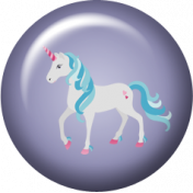 August 2021 Blog Train: Rainbow Unicorn Party Flair 01, Purple