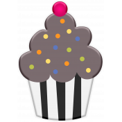 The Good Life: January 2022 Birthday, Cupcake 02 (Chocolate) Enamel