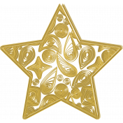 Quilled Star Yellow (no shadows)