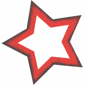 Back To School: Star, Red with Black Trim