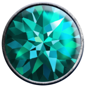 Aqua Bevelled Gem Brad