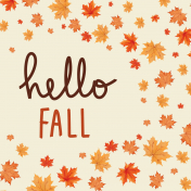 Hello Fall 4x4 Square Journal Card