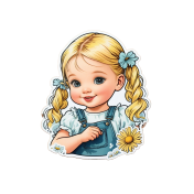 Blonde girl sticker