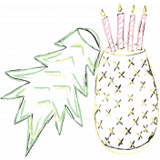 Birthday Illustration Pineapple 01