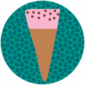 Ice Cream Print Circle5