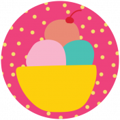 Ice Cream Print Circle6