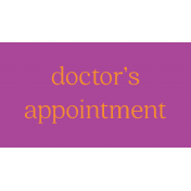 Label Doctors Appointmnet