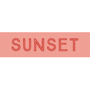 Back To Nature Label Sunset