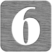 Square Wood Number 6 Template