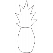 Outline Pineapple Illustration