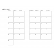 Planner Calendar 2017 April