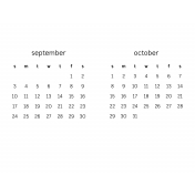 2017 Month Planner Page September October