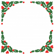 Vintage Xmas Print Corners Untextured