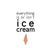 Foodie Art Print Ice Cream 3x4