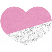 Kenya Heart Glitter Pink