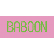 Kenya WordArt Baboon