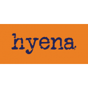 Kenya WordArt hyena