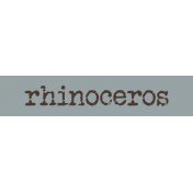 Kenya WordArt rhino