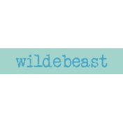 Kenya WordArt wildebeast