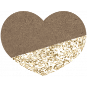 Kenya Elements heart glitter gold