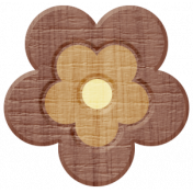 Easter Elements-Flower Brown