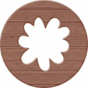 Easter Elements-Wood Coin Flower03