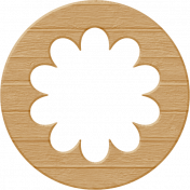 Easter Elements-Wood Coin Flower04