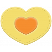 BYB Elements Rubber Heart 1 yellow