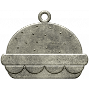 Metal Hamburger Charm