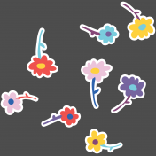 Good Vibes- Sticker Flowers